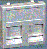 КВ76-14 Connect Адаптер на 2 RJ45 CJ545U(FM), CJ546U(FM), шторка, 45х45мм, SC, графит Simon Electric КВ76-14 - фото 615606