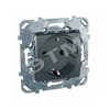 MGU5.037.12ZD Unica top Механизм розетки 1 гнездо с заземлением и шторками, графит (уп.10шт.) Schneider Electric MGU5.037.12ZD - фото 615648