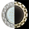 SL53TPECH Ecola GX53 H4 LD5316 Glass Светильник встр., Стекло Круг с квадратными плитками Жемчуг с подсветкой хром-матовый (уп.10/30шт.) SL53TPECH - фото 615688
