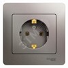 GSL001242 Glossa Розетка 1 гнездо с заземлением, платина, механизм (уп.15шт.) Schneider Electric GSL001242 - фото 615727