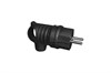 BK1-1402-2021 Вилка с заземлением угловая каучуковая с кольцом IP44, черная (уп.20шт.) BEMIS (Турция) 8698523910214 - фото 615934