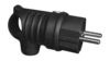 BK1-1402-2021 Вилка с заземлением угловая каучуковая с кольцом IP44, черная (уп.20шт.) BEMIS (Турция) 8698523910214 - фото 615935