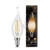 104801111 Filament Лампа светодиодная LED 11Вт E14 720lm 2700K свеча на ветру (уп.50шт.) Gauss 104801111 - фото 616397