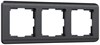 WL12-Frame-03 Stream Рамка на 3 поста графит (уп.10шт.) Werkel™ a046317 - фото 616612