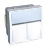 ALB44325N ALTIRA Розетка компьютерная 2XRJ45 Cat.5e неэкранированная (уп.10шт.) Schneider Electric ALB44325N - фото 616787