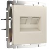 W1181162 Розетка двойная компьютерная RJ-45, айвори матовый (уп.10шт.) Werkel™ a062429-1 - фото 616907
