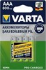 56703.101.414 Аккумулятор Ready2Use R03 800mAh Ni-MH AAA BL4, блистер 4шт. (уп.40/200шт.) Varta 56703.101.414 - фото 616992