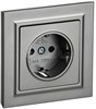 BR-R14-16-K46-F BRITE РСР14-1-0-БрС Розетка 1 гнездо с заземлением и шторками, сталь, в сборе (уп.10шт.) IEK® BR-R14-16-K46-F - фото 617043