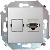 1591593-032 Розетка компьютерная двойная RJ45 кат.5е черная (уп.20шт.) Simon Electric 1591593-032 - фото 617145