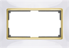 W0081933/WL03-Frame-01-DBL-white-GD Snabb Рамка для двойной розетки, белая/золото (уп.10шт.) Werkel™ a051653-1 - фото 617193