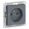 ATN000741 AtlasDesign Механизм розетки 1 гнездо без заземления, грифель (уп.10шт.) Systeme Electric (Россия) ATN000741 - фото 617248