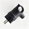 106-0400-0109/109 Вилка с заземлением угловая каучуковая с кольцом IP44, черная (уп.24шт.) Lezard (Китай) 106-0400-0109/109 - фото 617289