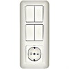 BK2VR-006B-B Prima С/У Блок: Розетка с/з и шторками 16А, 250В + выключатель 2кл. + выключатель 2кл., белый (уп.27шт.) Schneider Electric BK2VR-006B-B - фото 617633