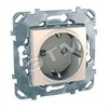 MGU5.036.25ZD Unica Розетка с заземлением (винт. зажим) бежевая (уп.10шт.) Schneider Electric MGU5.036.25ZD - фото 617695