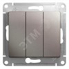 GSL001231 Glossa Трехклавишный выключатель (сх.3), платина, механизм (уп.20шт.) Schneider Electric GSL001231 - фото 618046