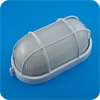 Round WP 60 21 01 Светильник IP54, овальный, 60Вт, белый с решеткой (уп.18шт.) ITALMAC Round WP 60 21 01 - фото 618227