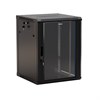 TWB-1266-GP-RAL9004 Шкаф настенный 19", 12U, 650x600х600мм (ВхШхГ), стеклянная дверь Hyperline 392634 - фото 618446