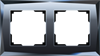 WL08-Frame-02 Diamant Рамка на 2 поста, черная (уп.5шт.) Werkel™ a029844 - фото 618632