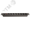 R519SH8OPSHC14 RAM telecom Блок розеток для 19" шкафов, горизонтальный, 8 розеток с выключателем ДКС (Китай) R519SH8OPSHC14 - фото 618712