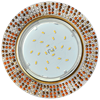 FQ53RMECB Ecola GX53 H4 5319 Glass Круг с прозр.-янтарн. мозаикой/фон зерк./центр.часть черн. бронза 40x123x123 (к+) Светильник встр. (уп.10/50шт.) FQ53RMECB - фото 618735