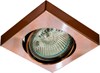 17957 DL163 MR16 50W G5.3 "квадрат" поворотный, медь Светильник встраиваемый (уп.30шт.) FERON 17957 - фото 618908