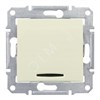 SDN1400147 Sedna Механизм выключателя 1-кл. с синей подсветкой, 10А, 250В, бежевый (уп.10шт.) SDN1400147 - фото 619124