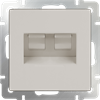W1182103/WL03-RJ11-45-ivory Розетка телефонная RJ-11 и компьютерная RJ-45 слоновая кость ВЫВЕДЕНА ИЗ АССОРТИМЕНТА a051473 - фото 619184
