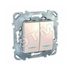MGU5.0101.12NZD ДВУХКЛАВИШНЫЙ ВЫКЛЮЧАТЕЛЬ С ИНД ЛАМП ГРАФИТ (уп.10шт.) UNICA TOP 5.0101.12NZD - фото 619420