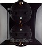 1590459-032 S15 Розетка двойная 2Р+Е Schuko, 16А, 250В, винтовой зажим, чёрный ВЫВЕДЕНА ИЗ АССОРТИМЕНТА 1590459-032 - фото 619891