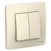 BLNVS010502 Blanca Двухклавишный выключатель (сх.5) 10А 250В~, молочный (уп.10шт.) Schneider Electric BLNVS010502 - фото 620248