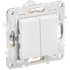 SK-V20-0-10-K01 Skandy Механизм выключателя двухклавишного (сх.5), арктический белый (уп.10шт.) IEK® (Китай) SK-V20-0-10-K01 - фото 620296