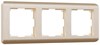 WL12-Frame-03 Stream Рамка на 3 поста шампань (уп.10шт.) Werkel™ a034613 - фото 620436