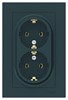 ATN000824 Atlasdesign Розетка  двойная с заземлением, 16А, в сборе изумруд (уп.2шт.) Systeme Electric ATN000824 - фото 620533