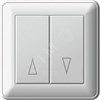 VS416-253-18 Wessen 59 Двухклавишный выключатель с механич. блокировкой для жалюзи, в сборе, белый (уп.10шт.) VS416-253-18 - фото 621214
