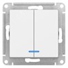 ATN001353 AtlasDesign Механизм выключателя двухклавишного с подсветкой (сх.5а), лотос (уп.5шт.) Systeme Electric (Россия) ATN001353 - фото 621561