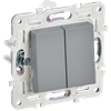 SK-V20-0-10-K03 Skandy Механизм выключателя двухклавишного (сх.5), серый (уп.10шт.) IEK® (Китай) SK-V20-0-10-K03 - фото 621872