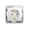 GSL000143 Glossa Механизм розетки 1 гнездо с заземлением, белая (уп.20шт.) Systeme Electric (Россия) GSL000143 - фото 621910