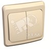 BC 10-002K ЭТЮД Двухклавишный выключатель (сх.5) бежевый (уп.20шт.) Schneider Electric BC10-002K - фото 621920