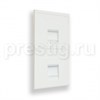 S76B-9 Адаптер с крышками для 2 розеток RJ45 AMP, BRAND REX, CIMABOX, CIMA-модуль 52x108мм, белый 699421 - фото 622035