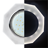 SL538AECH Ecola GX53 H4 LD5312 Glass Светильник встр., 8-угольник с прямыми гранями с подсветкой  хром - матовый 38x133 (к+) (уп.10/50шт.) SL538AECH - фото 622095