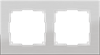 WL11-Frame-02 Aluminium Рамка на 2 поста, алюминий (уп.5шт.) Werkel™ a033740 - фото 622376