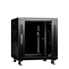 SH-05C-12U60/80-BK Шкаф телекоммуникационный напольный 19" 2U 600x800x730mm (ШхГхВ) передняя стеклянная и задняя сплошная металлическая двери Cabeus SH-05C-12U60/80-BK - фото 622499