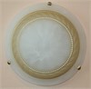 BSW 2202/40 Ø465 Светильник Дуб белое стекло с коричн.декором 2х75W Е27 (НББ01)  700924 - фото 623022