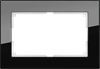 WL01-Frame-01-DBL Favorit Рамка для двойной розетки, черная (уп.5шт.) WERKEL a040287 - фото 623075