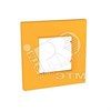MGU4.702.29 РАМКА QUADRO 1 МЕСТО ОРАНЖЕВАЯ (уп.5шт.) UNICA MGU4.702.29 - фото 623090