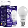 TKE-A60-E27-10-4K 10Вт А60 4000К Е27 груша 176-264В Лампа светодиодная (уп.100шт.) TOKOV ELECTRIC (Китай) TKE-A60-E27-10-4K - фото 623092