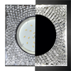 SC53SGECB Ecola GX53 H4 LD5320 Glass Светильник встраиваемый, Квадрат с  прозр.  мозаикой c подсветкой/фон зерк./центр.часть хром (уп.10/100шт.) SC53SGECB - фото 623291