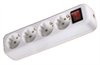 SQ1806-0018 Колодка розеточная 4 гнезда 2П+3 c выключателем 16А 250В белая (уп.12шт.) TDM  SQ1806-0018 - фото 623757