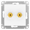 ATN000187 AtlasDesign Механизм аудиорозетки 2 гнезда, белый (уп.5шт.) Schneider Electric ATN000187 - фото 623761