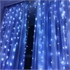 Светод. гирлянда штора 1,8х1,8 м.200 LED синяя  702352 - фото 623966